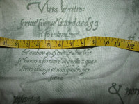 Sage Green Scrolled Lettering Fabric ~ 6 metres