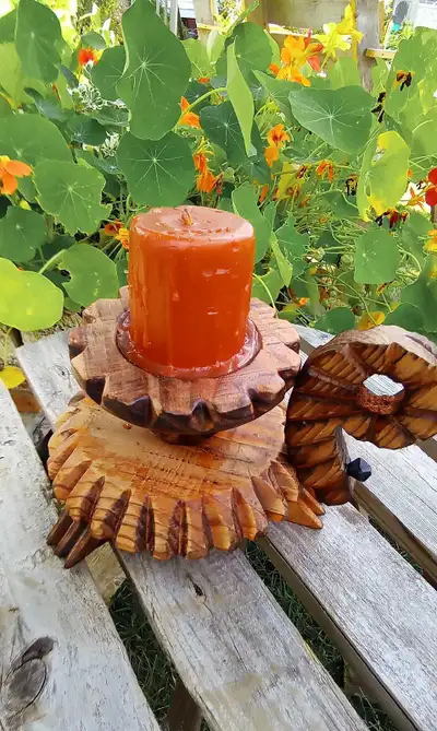 Wooden Turtle Candle Holder, View more