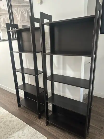 IKEA LAIVA Bookcase — Black-Brown (Set of 2) — Like New, View more