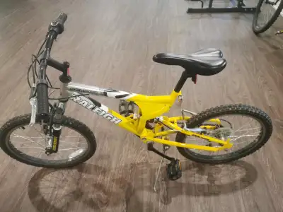 Yellow Raleigh bike, View more