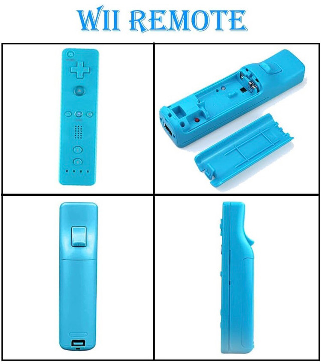 Wii Remote Controller, Upgrade Wii Wireless Controller (Blue) in Nintendo Wii in Saskatoon - Image 4