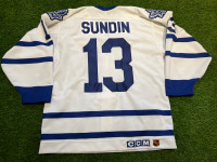 Authentic CCM Sundin Toronto Maple Leafs Hockey Jersey Signed