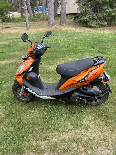 Under 500 km’s. Only requires a class 5 licence. Bought it used 2 summers ago but never really ride...