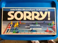 1972 Sorry! Slide Pursuit Game by Parker Brothers Vintage