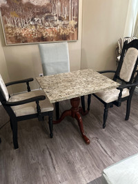 Granite table and chairs 