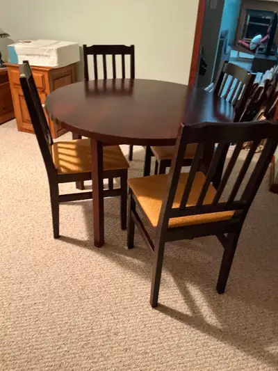 Dining table and chairs, View more