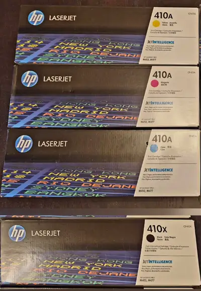 Sealed hp laser jet 410A colour & 410x black cartidges., View more