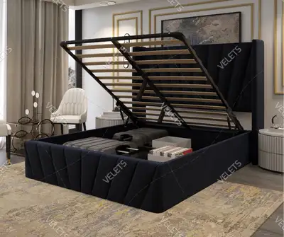 Take It ASAP – Luxury Velvet Storage Bed | Hydraulic Lift-Up | 1, View more
