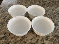 Set of 4 White Ceramic Bowls