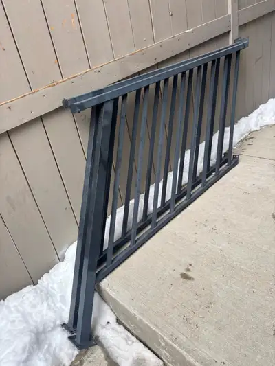 Pair Of Black 4 Step Aluminum Deck Railing Stairs, View more