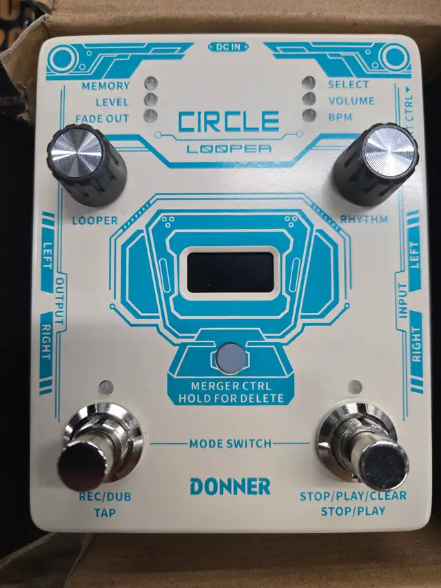 Donner 2 In 1 Looper Drum Machine - Circle Looper Pedal in Amps & Pedals in City of Toronto - Image 2