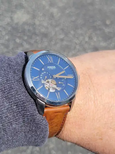 Fossil Townsman Automatic ME3110 open heart w/ inspection back, View more