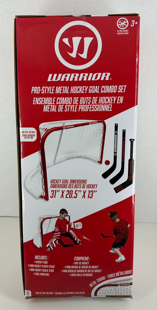 Warrior 31" Mini Pro-Style Metal Hockey Net Combo Set in Hockey in Markham / York Region