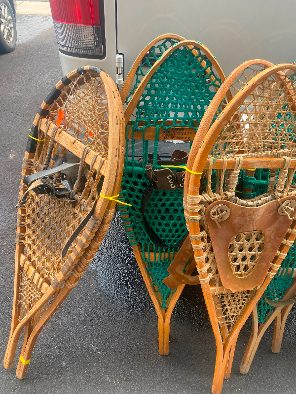 Pairs of Genuine Wooden Snowshoes in Fishing, Camping & Outdoors in Moncton - Image 3