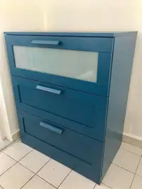 Teal Ikea Brimnes Dresser