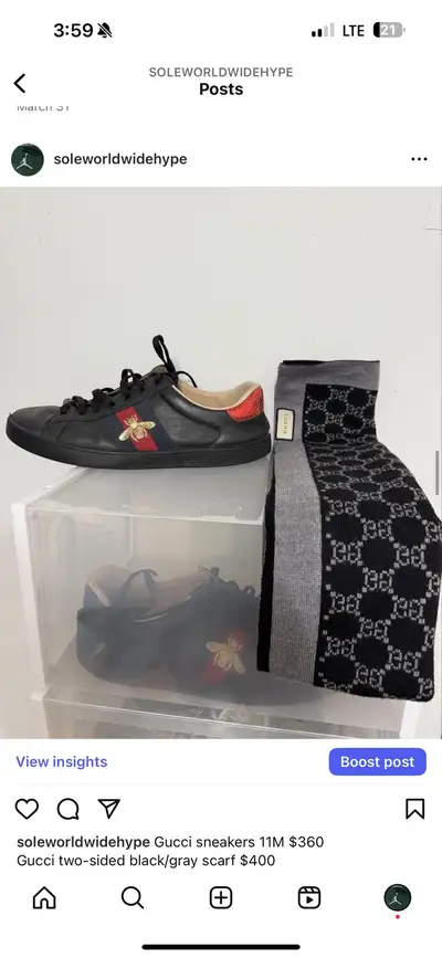 Gucci sneakers 11M $360, View more