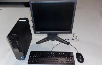 Dell Optiplex 980 with monitor, HP keyboard and HP mouse, View more