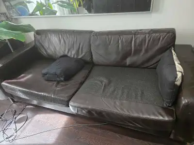 leather sofa  used , View more