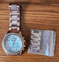 Rose Gold-Coloured Chain-Link Watch