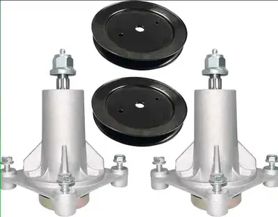 (2 Pack) 187292 Spindle Assembly 195945 Pulley Replace Craftsman, View more