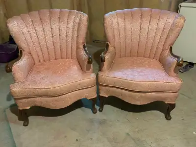 Queen Anne wingback chairs, View more