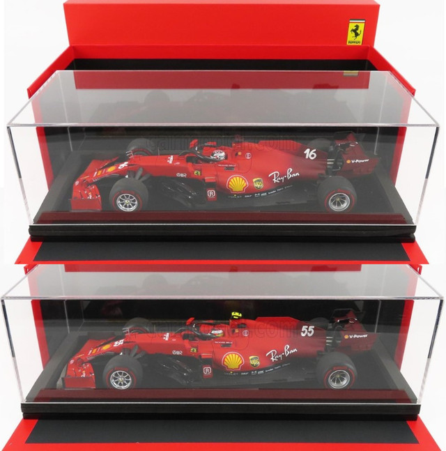 1:18 Ferrari SF 21 Bahrain GP models (LeClerc & Sainz) "READ" in Arts & Collectibles in Markham / York Region - Image 2