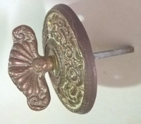 Antique Brass Door Handle, Circa Late 19th Century