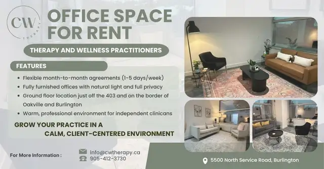 Therapy Office Space For Rent - Burlington/Oakville Area in Commercial & Office Space for Rent in Oakville / Halton Region - Image 2