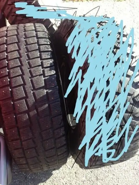 four studded 235 x 75 x r15 on 4  american eagle rims in Tires & Rims in Vernon - Image 9