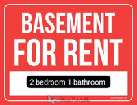 2 bedroom basement for 1700