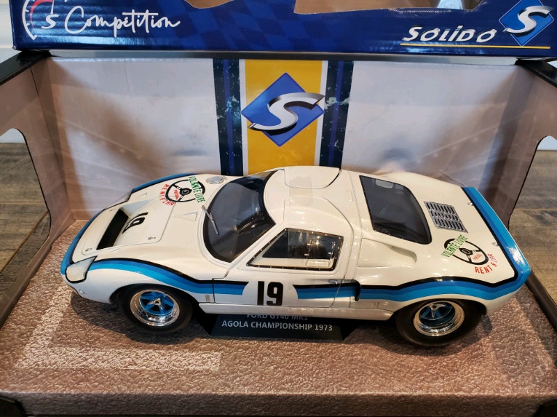 118 Diecast Solido 1973 Ford GT40 MK1 Agola Championship 19 Arts
