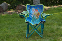 Kids Camp Chair, Outdoor Chair for Kids with Cup Holder - Frozen