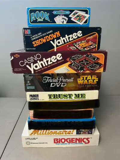 All complete, new or excellent condition. Vintage Board Games: 1) SOLD Rook Plus The Wild Bird Game...