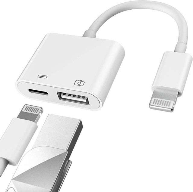 Apple Certified Lightning Male to USB Female Adapter OTG in Cables & Connectors in Hamilton - Image 3
