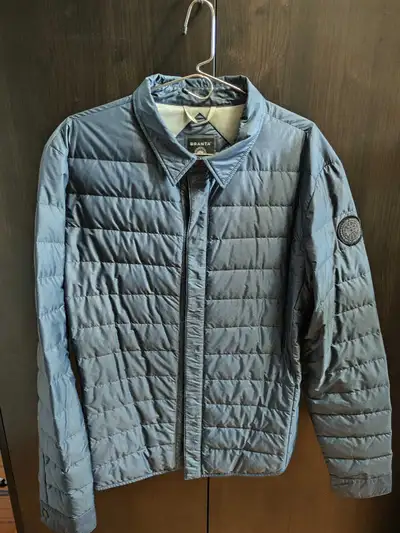 Canada Goose Roxton Navy Blue Button Up Shirt Down Jacket【 L 】, View more