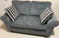 Loveseat Sofa with Throw Pillows