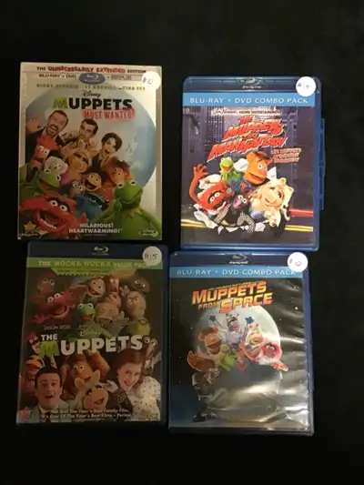 Bluray the muppets collection Muppets from space $10 Muppets most wanted with slip cover $10 The mup...
