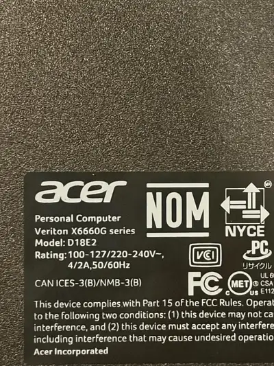 Acer Veriton X6660G, View more