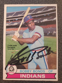 Bobby Bonds signed baseball card.