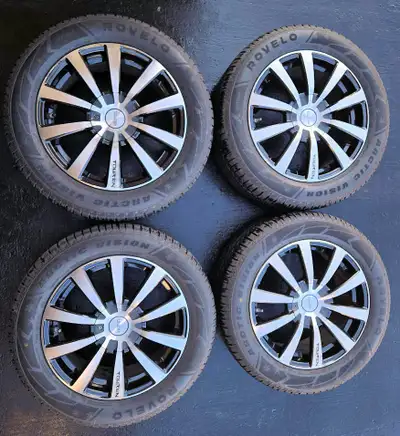 Winter tires: Rovelo Arctic Vision 225/55R17 Tread depth: 9/32" (≈7 mm) — Excellent condition Rims:...