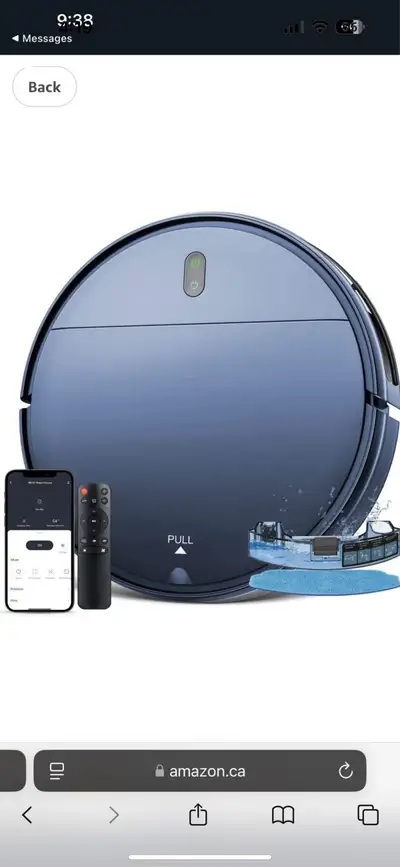 Selling robotic vacuum as I don’t need it anymore. Changed our flooring from carpet to vinyl. Got it...