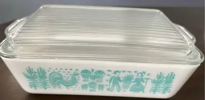 Vtg Pyrex Amish Butterprint 503 Refrigerator Dish With Lid 1.5, View more
