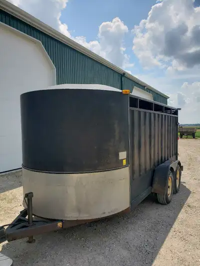 14' bumper tow livestock trailer available for rent 1 divider panel Electric brakes Requires 2" ball...