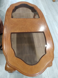 Solid wood coffee table set