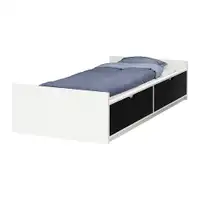 Ikea Flaxa single bed with 2 drawers