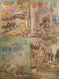 Sex to Sexty adult cartoon/jokes magazine lot x 74-1960s-80's