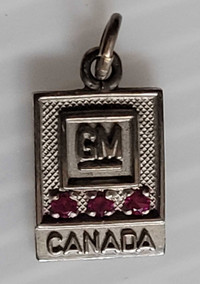 Vintage Rare General Motors Canada Sterling Silver Charm Pendant