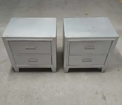 Pair of 2 Nightstands Chests of 2 Drawers Bedside Tables Bedroom, View more