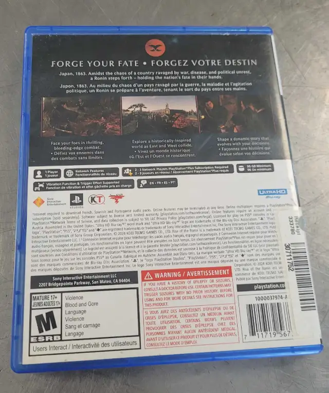 Rise of the Ronin PS5 Game (30711752) in Sony Playstation 5 in Calgary - Image 3
