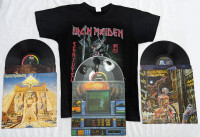 Iron Maiden - 3 Rare 80's Vinyl (1 Single) + 1 Concert Shirt